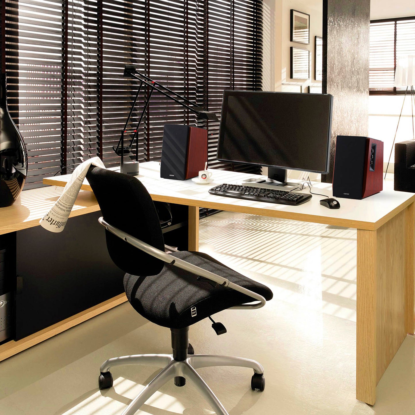 R1700BT Bluetooth Bookshelf Speakers - Powered 2.0 Active Wood Speaker(Certified Refurbished)