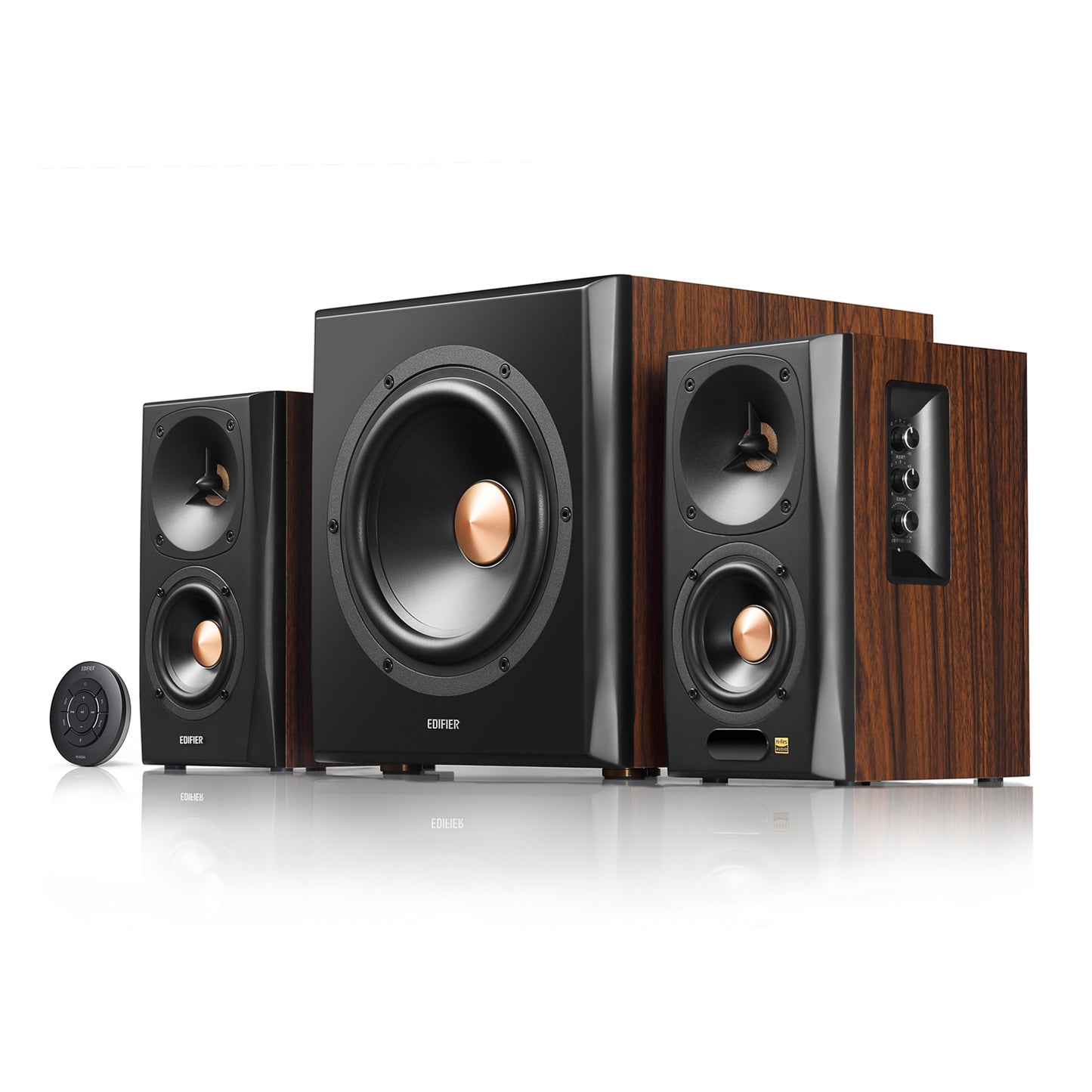 S360DB Bookshelf Speaker and Subwoofer 2.1 Speaker System Bluetooth v4.1 - (Certified Refurbished)