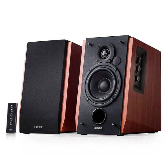 R1700BT Bluetooth Bookshelf Speakers - Powered 2.0 Active Wood Speaker(Certified Refurbished)